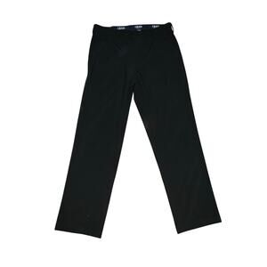 Izod Golf Pants Classic Fit Black Flat Front Straight Leg size 34x32